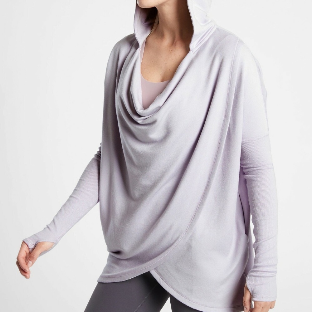 NWT Athleta Purana Wrap Sweatshirt // Twilight Lilac